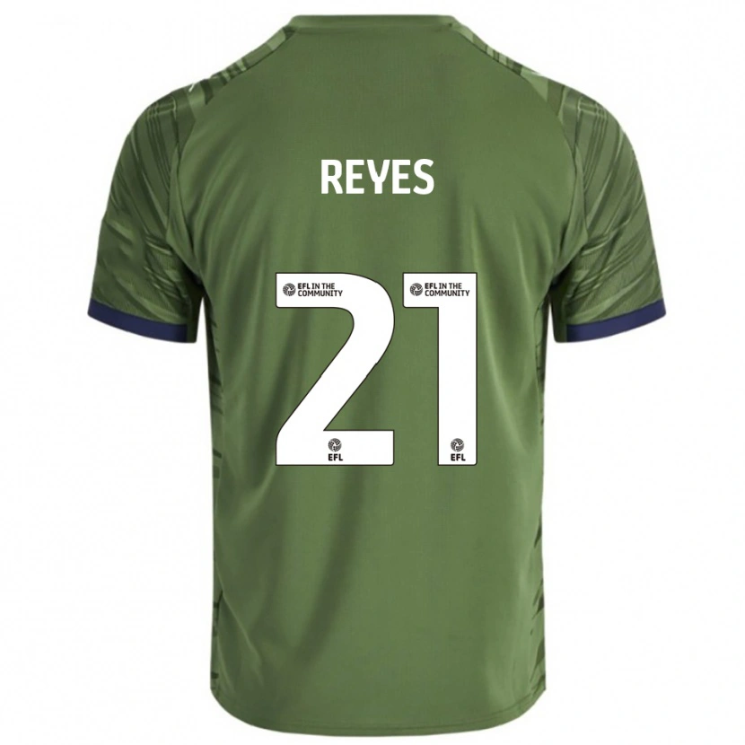 Danxen Niño Camiseta Vicente Reyes #21 Verde Blanco 2ª Equipación 2025/26 La Camisa México