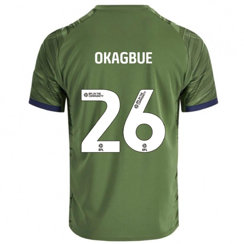 Danxen Niño Camiseta David Okagbue #26 Verde Blanco 2ª Equipación 2025/26 La Camisa México