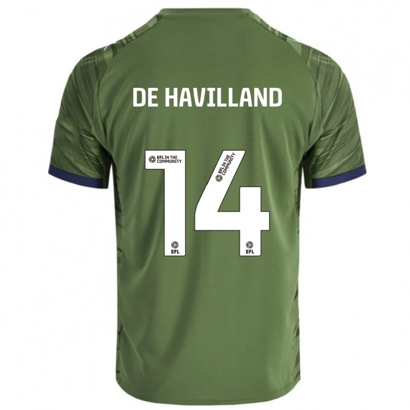 Danxen Niño Camiseta Ryan De Havilland #14 Verde Blanco 2ª Equipación 2025/26 La Camisa México