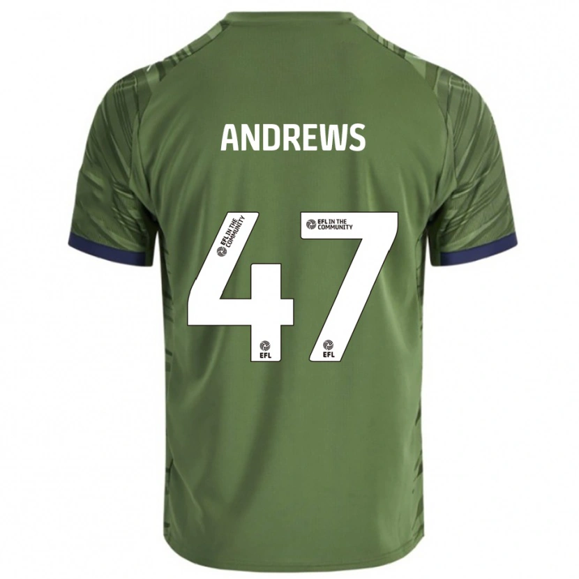 Danxen Niño Camiseta Joe Andrews #47 Verde Blanco 2ª Equipación 2025/26 La Camisa México