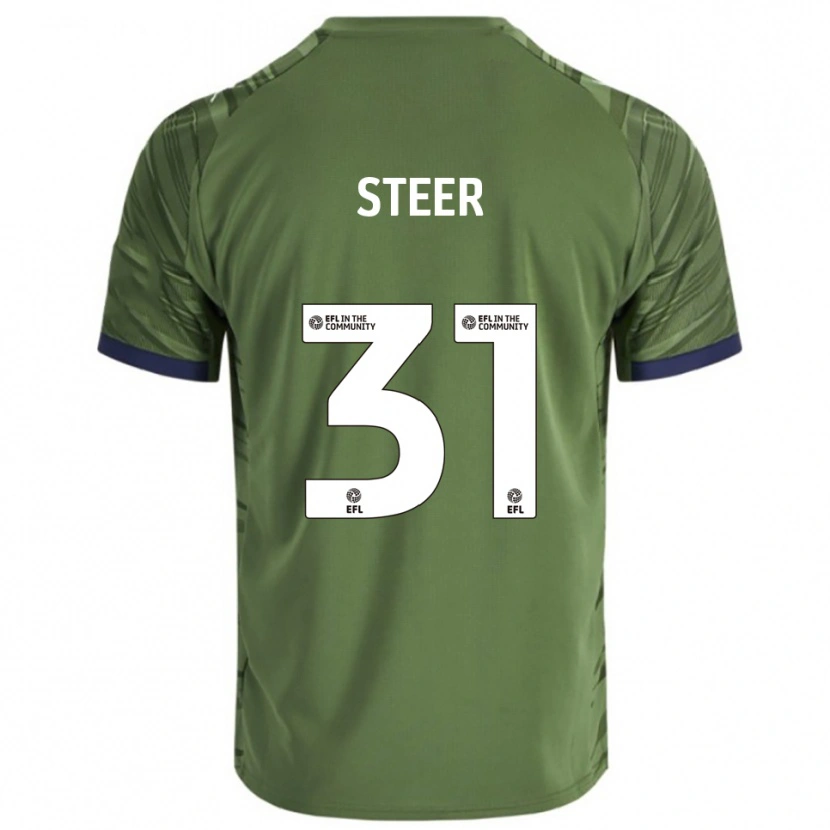 Danxen Niño Camiseta Jed Steer #31 Verde Blanco 2ª Equipación 2025/26 La Camisa México