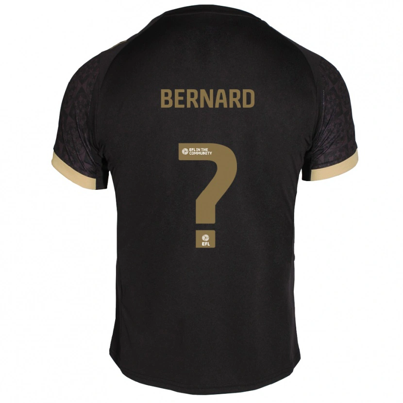 Danxen Niño Camiseta Josh Bernard #0 Negro Dorado 2ª Equipación 2025/26 La Camisa México