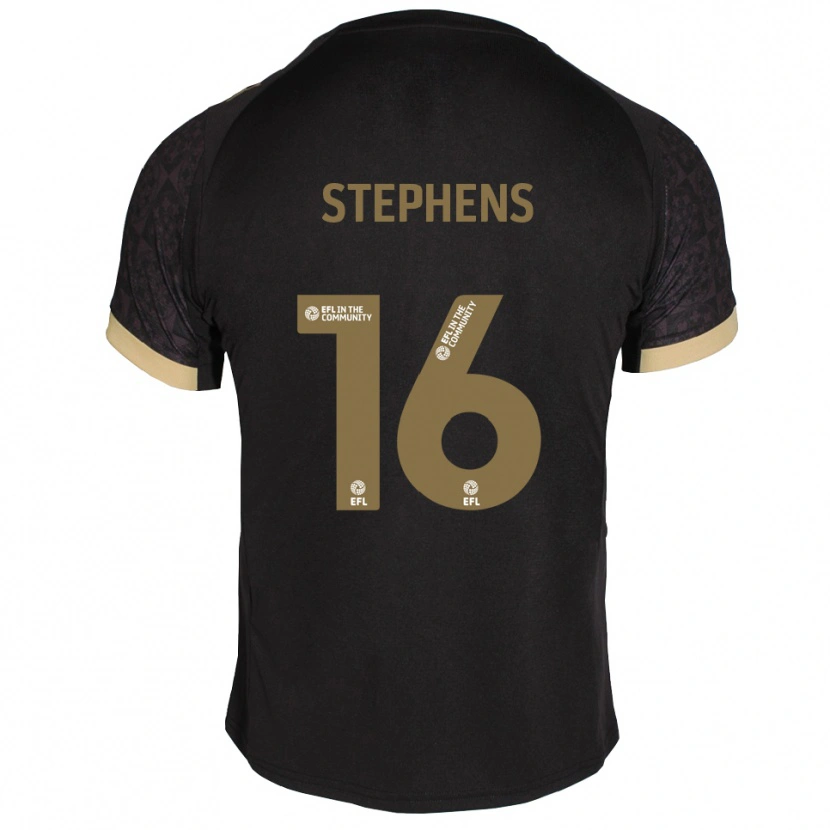 Danxen Niño Camiseta Ella Stephens #16 Negro Dorado 2ª Equipación 2025/26 La Camisa México