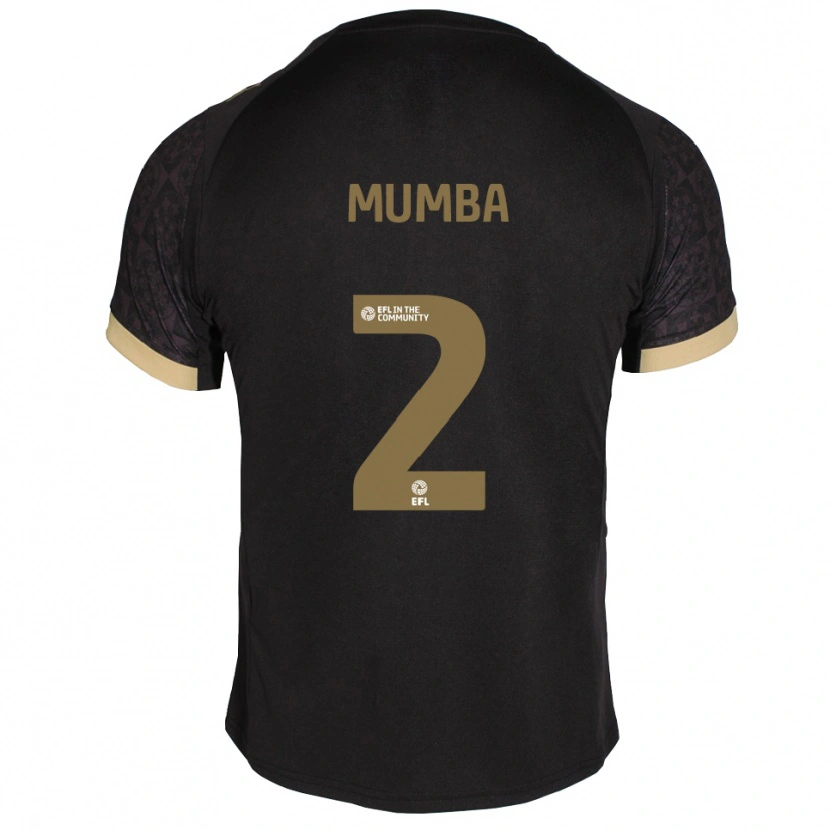 Danxen Niño Camiseta Bali Mumba #2 Negro Dorado 2ª Equipación 2025/26 La Camisa México
