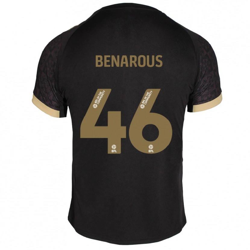 Danxen Niño Camiseta Ayman Benarous #46 Negro Dorado 2ª Equipación 2025/26 La Camisa México