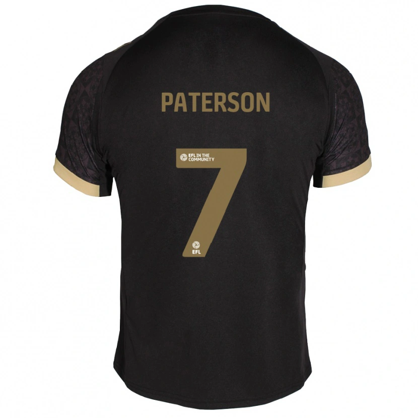 Danxen Niño Camiseta Jamie Paterson #7 Negro Dorado 2ª Equipación 2025/26 La Camisa México