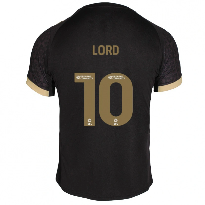 Danxen Niño Camiseta Sam Lord #10 Negro Dorado 2ª Equipación 2025/26 La Camisa México