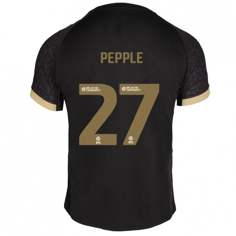 Danxen Niño Camiseta Aribim Pepple #27 Negro Dorado 2ª Equipación 2025/26 La Camisa México