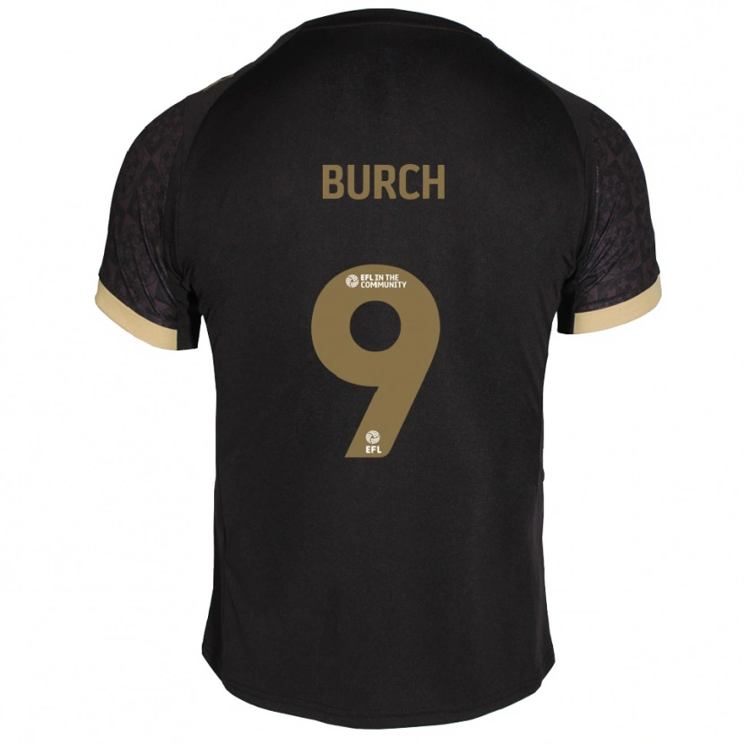 Danxen Niño Camiseta Kian Burch #9 Negro Dorado 2ª Equipación 2025/26 La Camisa México