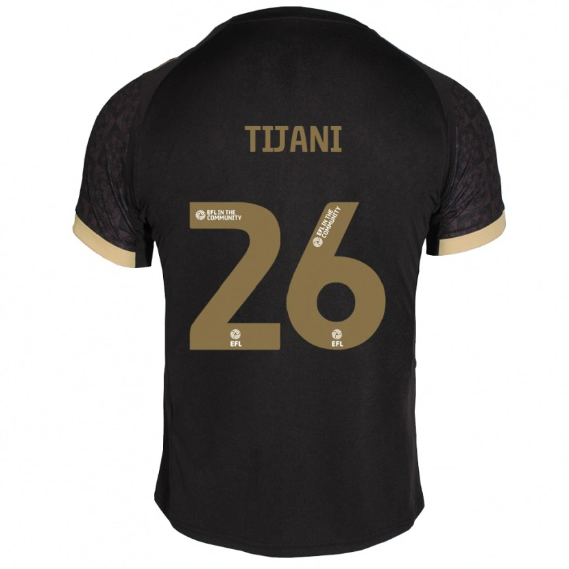 Danxen Niño Camiseta Muhamed Tijani #26 Negro Dorado 2ª Equipación 2025/26 La Camisa México
