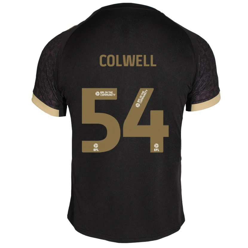Danxen Niño Camiseta Lewis Colwell #54 Negro Dorado 2ª Equipación 2025/26 La Camisa México