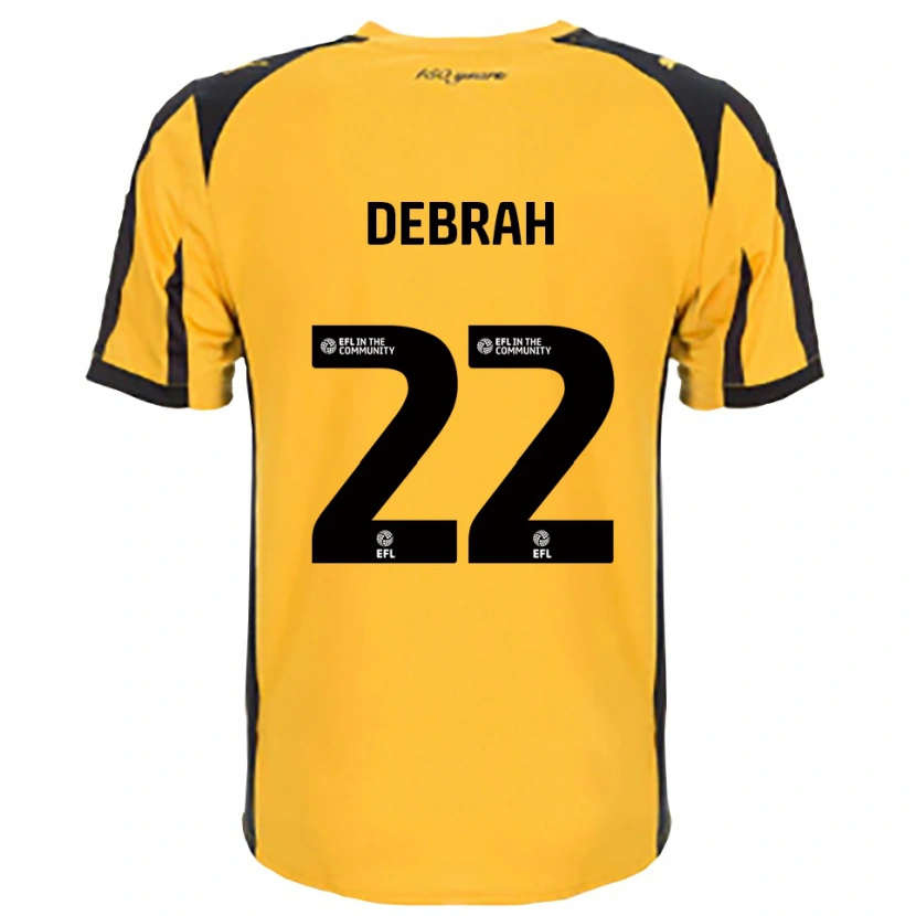 Danxen Niño Camiseta Jesse Debrah #22 Naranja Negro 2ª Equipación 2025/26 La Camisa México