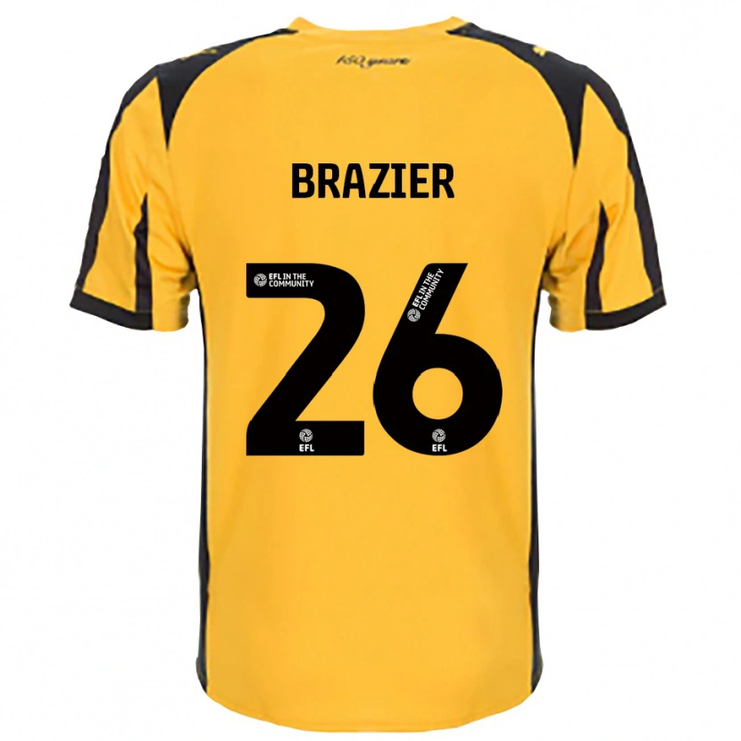 Danxen Niño Camiseta Liam Brazier #26 Naranja Negro 2ª Equipación 2025/26 La Camisa México