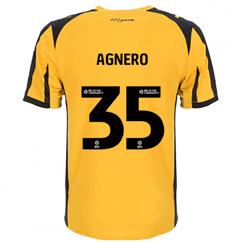 Danxen Niño Camiseta Karl Agnero #35 Naranja Negro 2ª Equipación 2025/26 La Camisa México