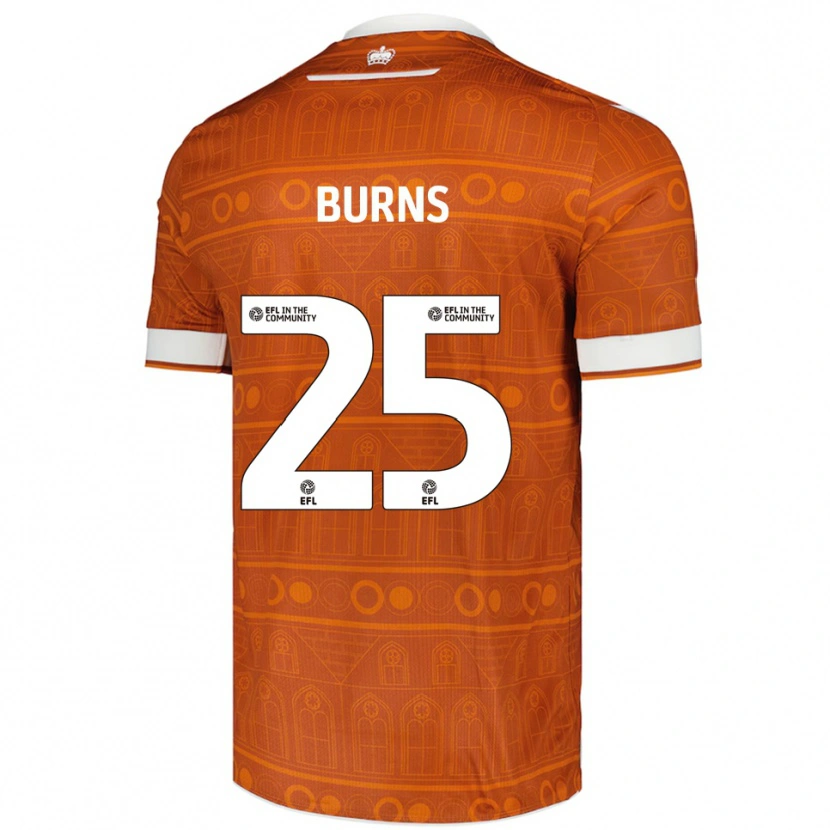 Danxen Niño Camiseta Jacqueline Burns #25 Naranja Blanco 2ª Equipación 2025/26 La Camisa México