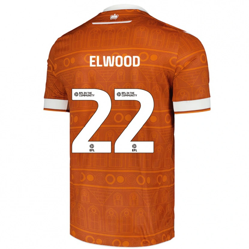 Danxen Niño Camiseta Amelia Elwood #22 Naranja Blanco 2ª Equipación 2025/26 La Camisa México