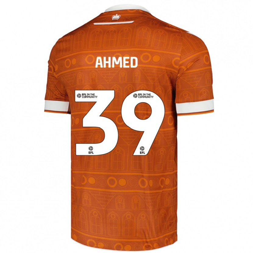 Danxen Niño Camiseta Ashqar Ahmed #39 Naranja Blanco 2ª Equipación 2025/26 La Camisa México