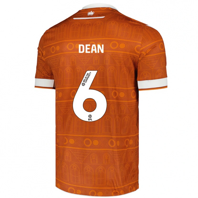 Danxen Niño Camiseta Harlee Dean #6 Naranja Blanco 2ª Equipación 2025/26 La Camisa México