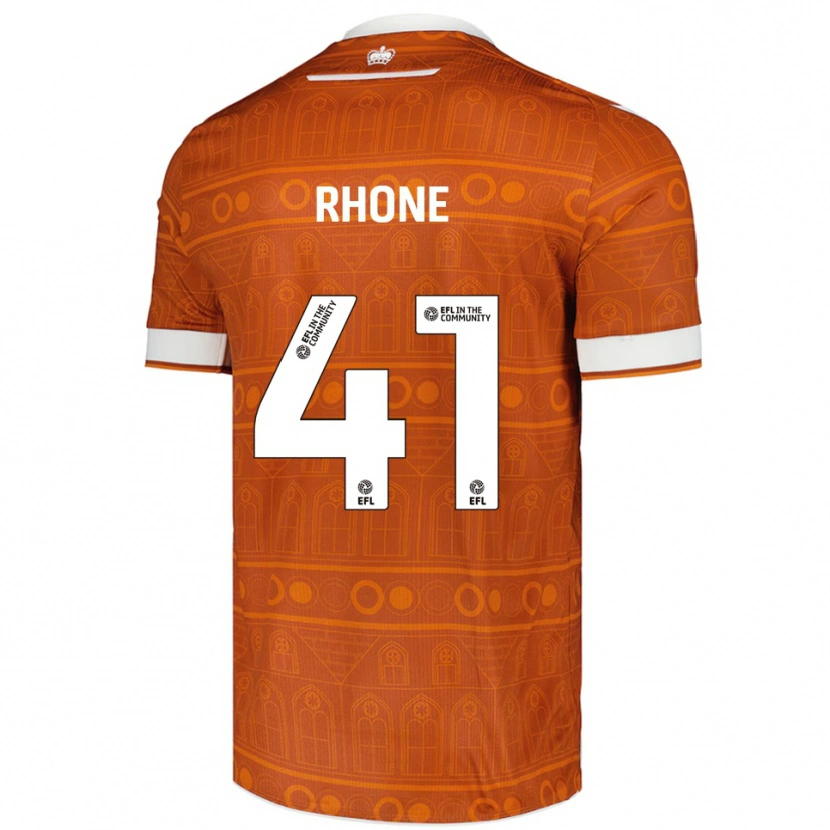 Danxen Niño Camiseta Harrison Rhone #41 Naranja Blanco 2ª Equipación 2025/26 La Camisa México