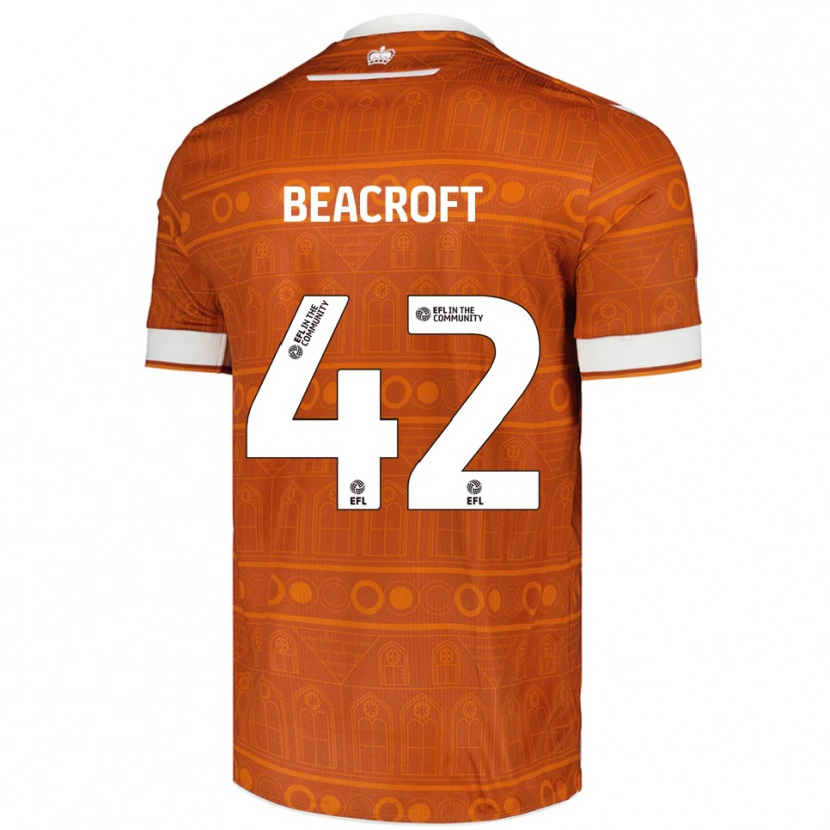 Danxen Niño Camiseta Boyd Beacroft #42 Naranja Blanco 2ª Equipación 2025/26 La Camisa México