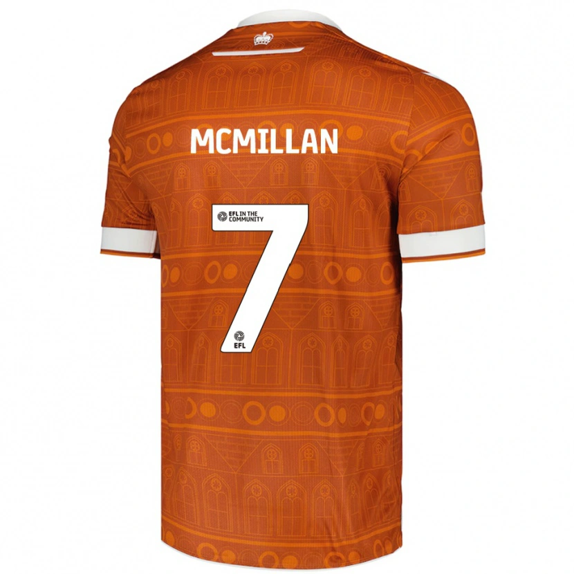 Danxen Niño Camiseta Maddox Mcmillan #7 Naranja Blanco 2ª Equipación 2025/26 La Camisa México