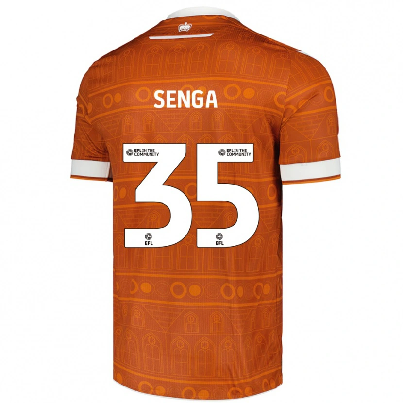 Danxen Niño Camiseta Jack Senga #35 Naranja Blanco 2ª Equipación 2025/26 La Camisa México