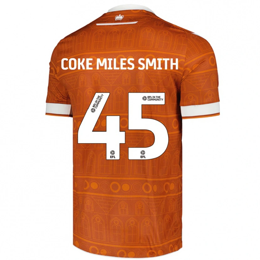 Danxen Niño Camiseta Kiyan Coke Miles Smith #45 Naranja Blanco 2ª Equipación 2025/26 La Camisa México