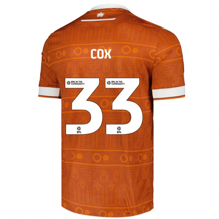Danxen Niño Camiseta Bella Cox #33 Naranja Blanco 2ª Equipación 2025/26 La Camisa México