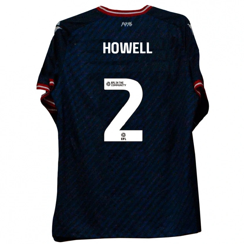Danxen Niño Camiseta Zack Howell #2 Azul Marino Rojo 2ª Equipación 2025/26 La Camisa México