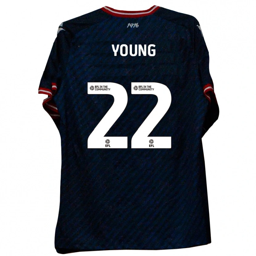 Danxen Niño Camiseta Jake Young #22 Azul Marino Rojo 2ª Equipación 2025/26 La Camisa México