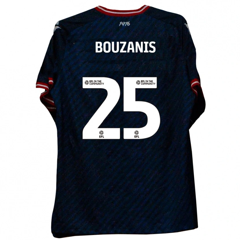 Danxen Niño Camiseta Dean Bouzanis #25 Azul Marino Rojo 2ª Equipación 2025/26 La Camisa México