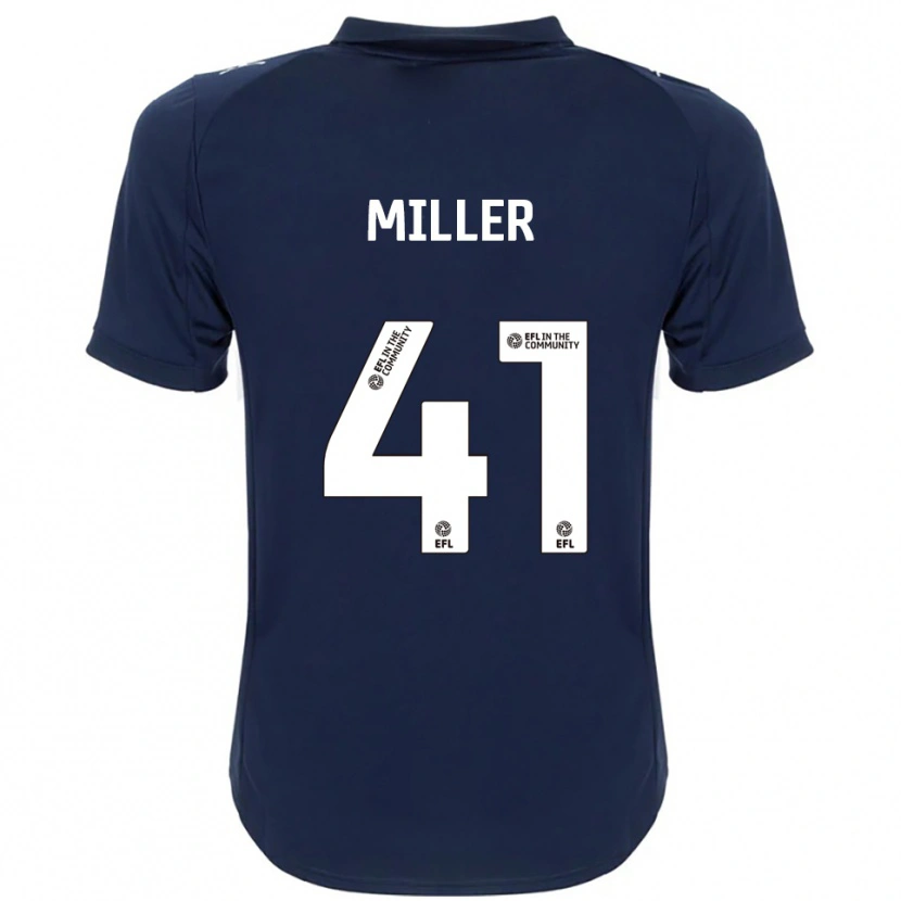 Danxen Niño Camiseta K'marni Miller #41 Azul Marino Blanco 2ª Equipación 2025/26 La Camisa México