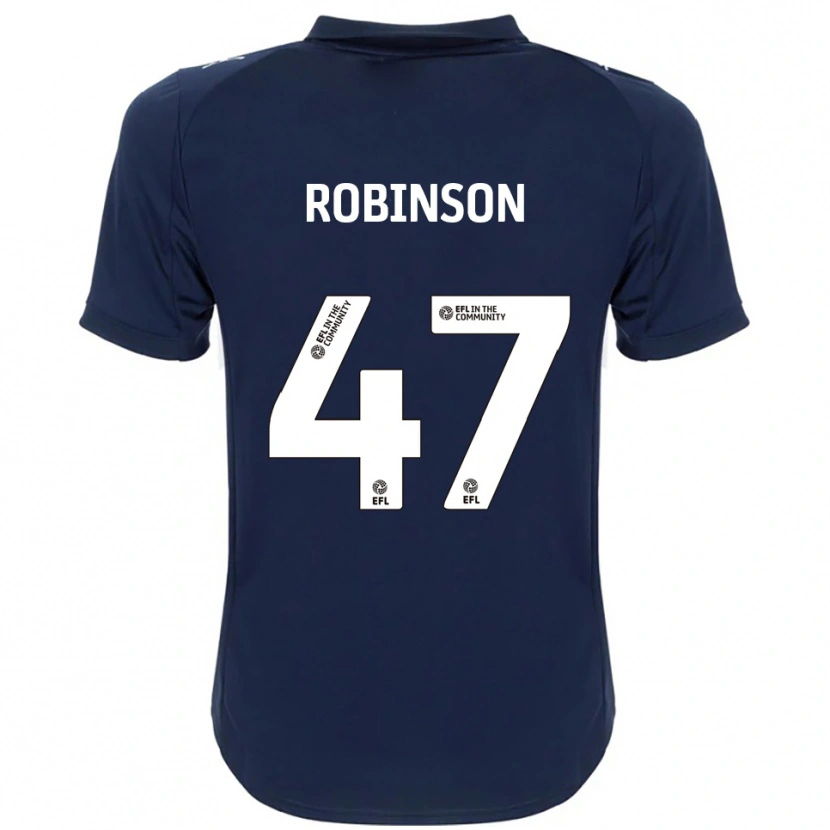 Danxen Niño Camiseta Josh Robinson #47 Azul Marino Blanco 2ª Equipación 2025/26 La Camisa México