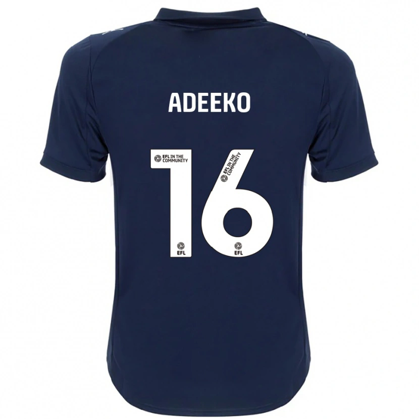 Danxen Niño Camiseta Baba Adeeko #16 Azul Marino Blanco 2ª Equipación 2025/26 La Camisa México