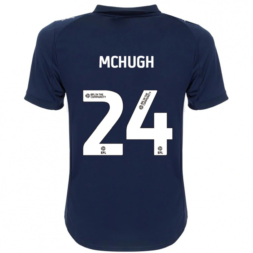 Danxen Niño Camiseta Harry Mchugh #24 Azul Marino Blanco 2ª Equipación 2025/26 La Camisa México