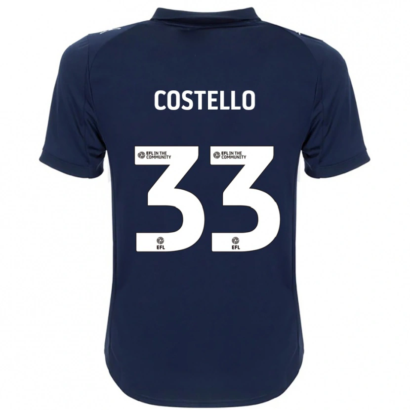 Danxen Niño Camiseta Tom Costello #33 Azul Marino Blanco 2ª Equipación 2025/26 La Camisa México