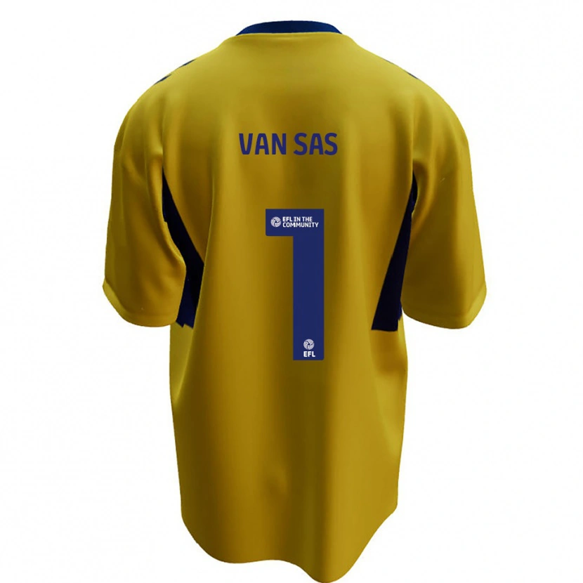 Danxen Niño Camiseta Mikki Van Sas #1 Amarillo Azul 2ª Equipación 2025/26 La Camisa México