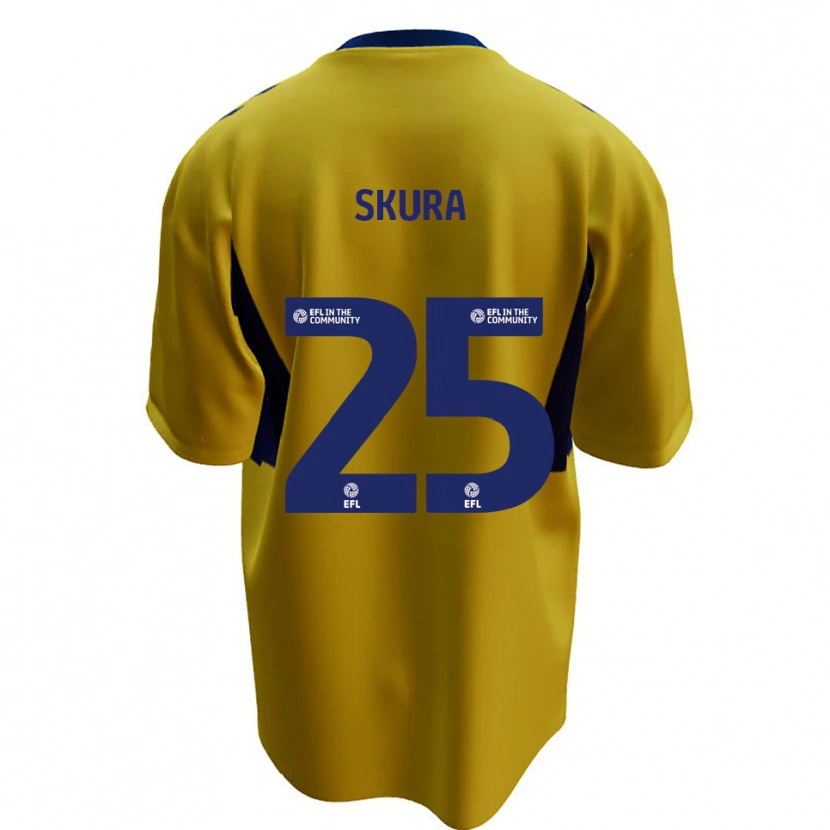 Danxen Niño Camiseta Declan Skura #25 Amarillo Azul 2ª Equipación 2025/26 La Camisa México