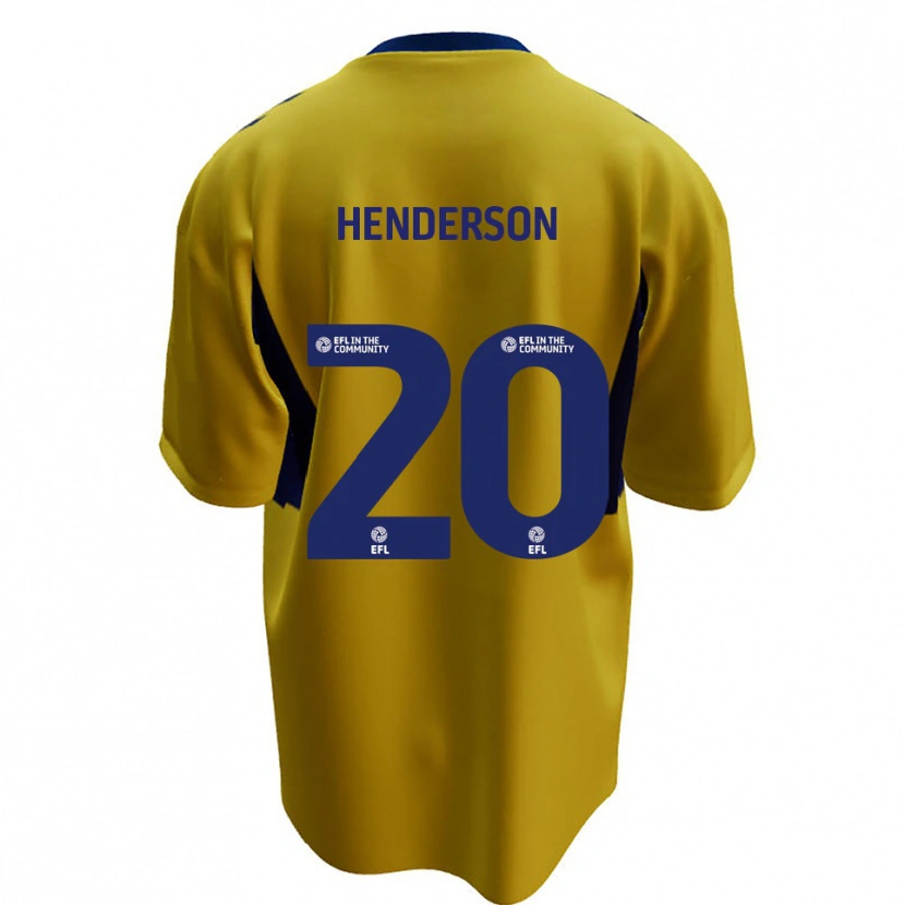 Danxen Niño Camiseta Ewan Henderson #20 Amarillo Azul 2ª Equipación 2025/26 La Camisa México
