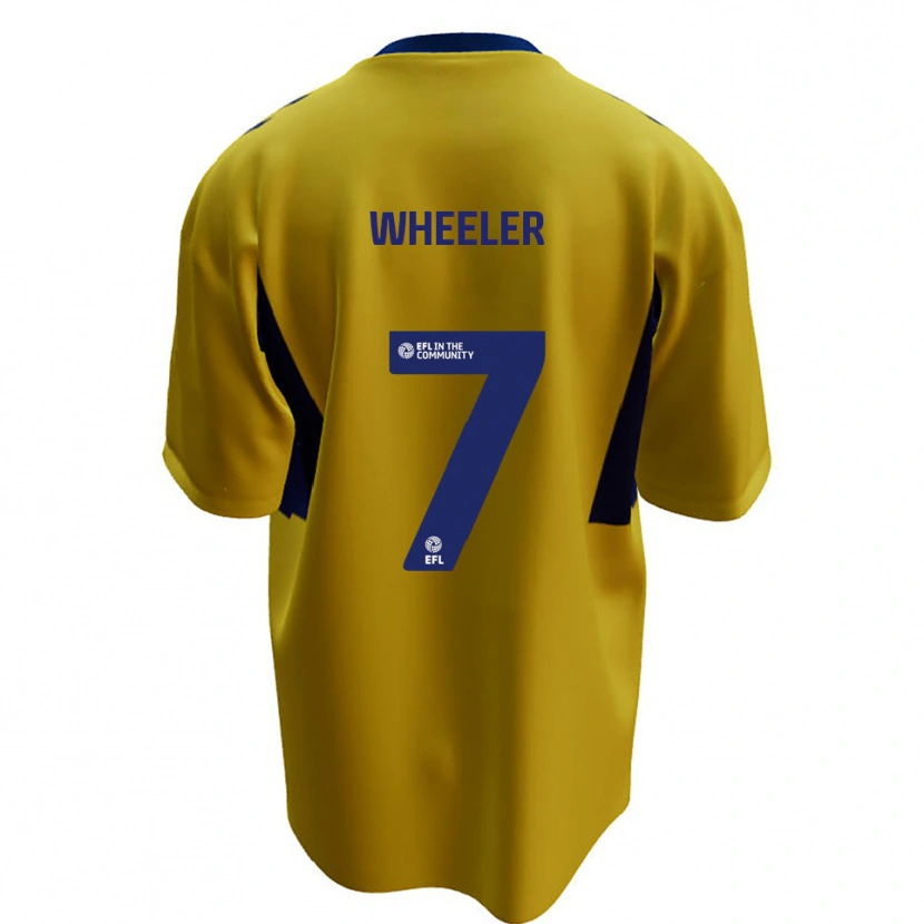 Danxen Niño Camiseta David Wheeler #7 Amarillo Azul 2ª Equipación 2025/26 La Camisa México