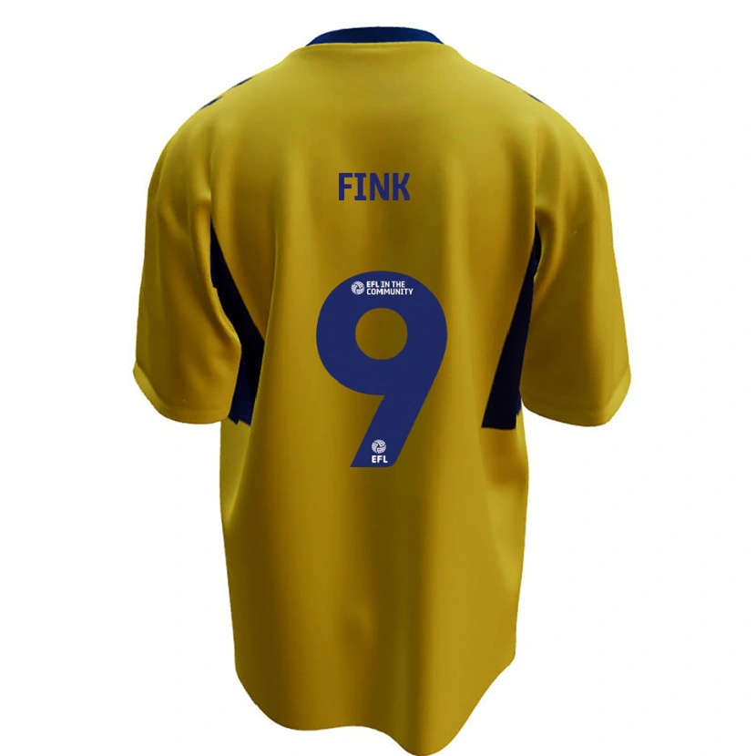 Danxen Niño Camiseta Bradley Fink #9 Amarillo Azul 2ª Equipación 2025/26 La Camisa México
