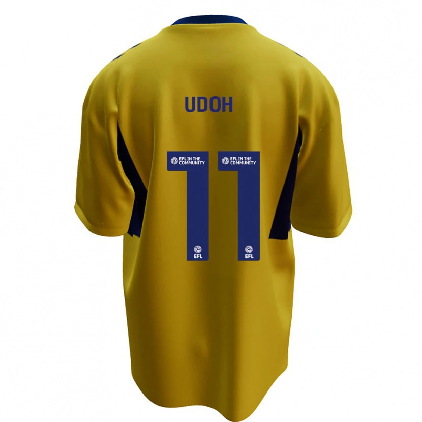Danxen Niño Camiseta Daniel Udoh #11 Amarillo Azul 2ª Equipación 2025/26 La Camisa México