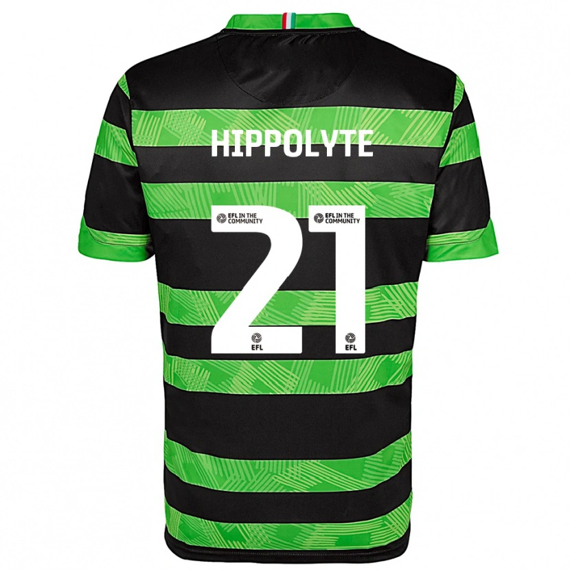 Danxen Niño Camiseta Myles Hippolyte #21 Negro Verde 2ª Equipación 2025/26 La Camisa México
