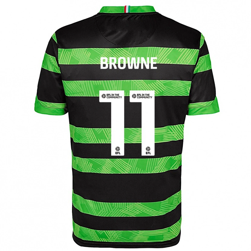 Danxen Niño Camiseta Marcus Browne #11 Negro Verde 2ª Equipación 2025/26 La Camisa México