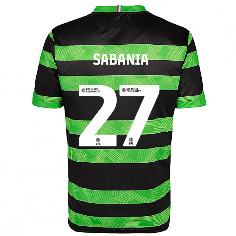 Danxen Niño Camiseta Nadia Sabania #27 Negro Verde 2ª Equipación 2025/26 La Camisa México