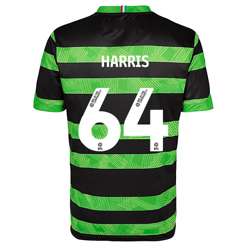 Danxen Niño Camiseta Conor Harris #64 Negro Verde 2ª Equipación 2025/26 La Camisa México