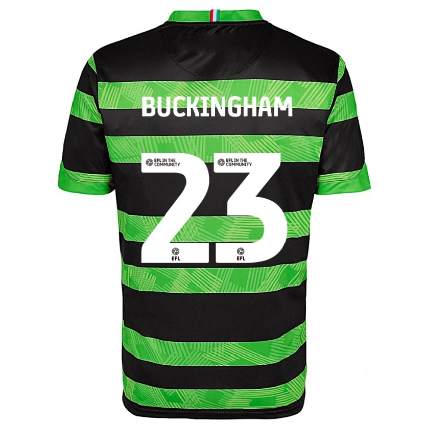 Danxen Niño Camiseta Kaylee Buckingham #23 Negro Verde 2ª Equipación 2025/26 La Camisa México