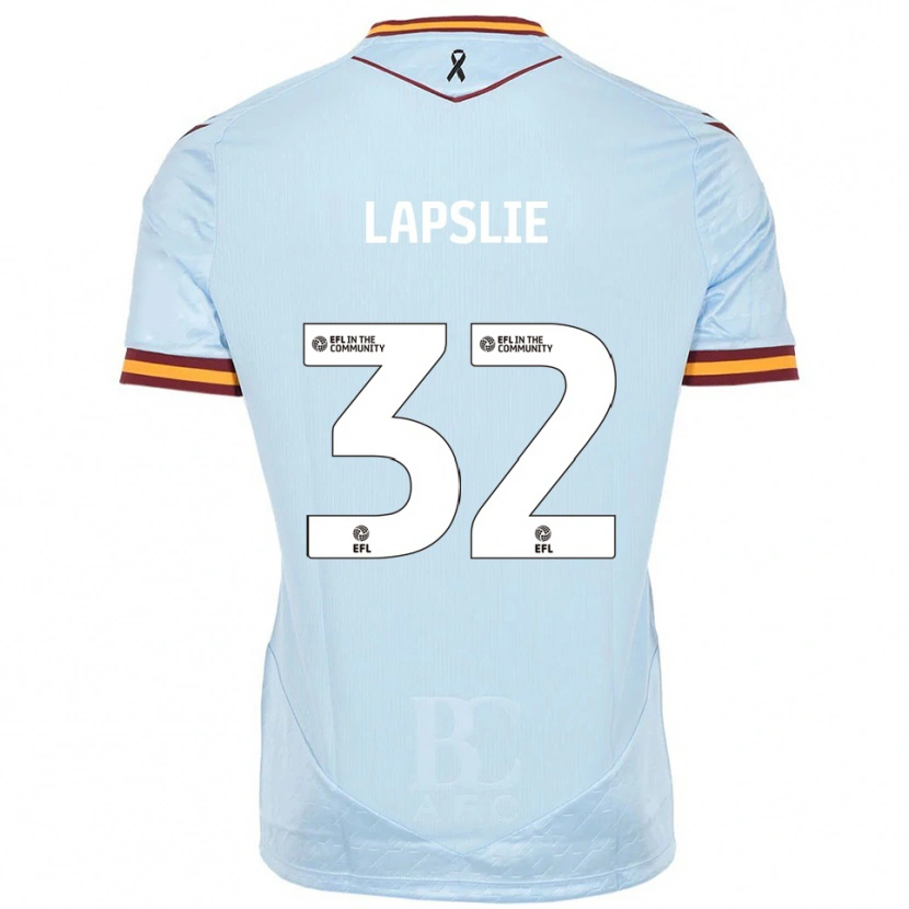 Danxen Niño Camiseta George Lapslie #32 Celeste 2ª Equipación 2025/26 La Camisa México