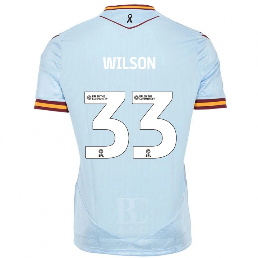 Danxen Niño Camiseta Adam Wilson #33 Celeste 2ª Equipación 2025/26 La Camisa México