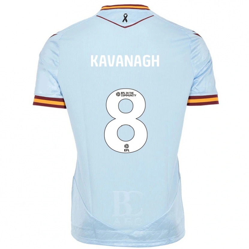 Danxen Niño Camiseta Calum Kavanagh #8 Celeste 2ª Equipación 2025/26 La Camisa México